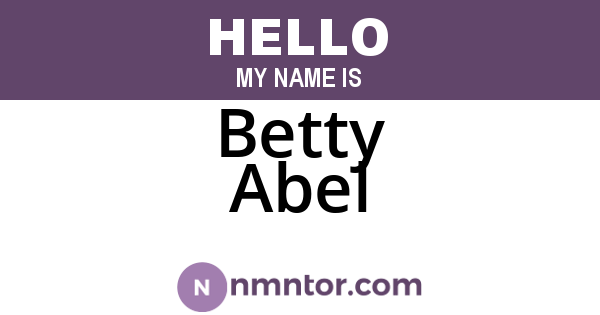 Betty Abel