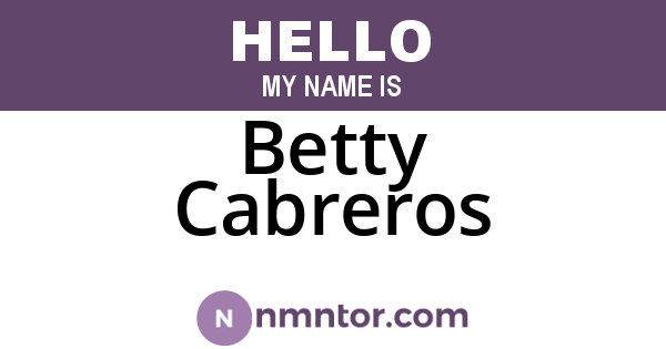 Betty Cabreros
