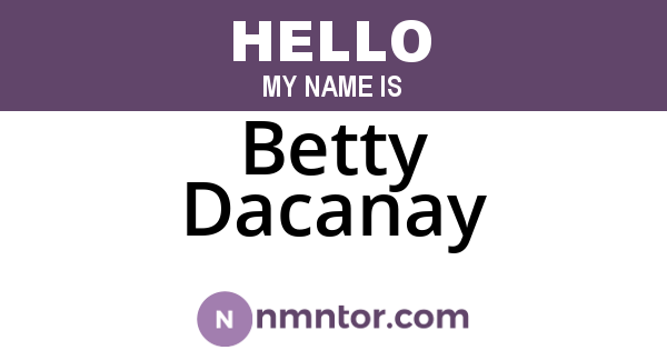 Betty Dacanay