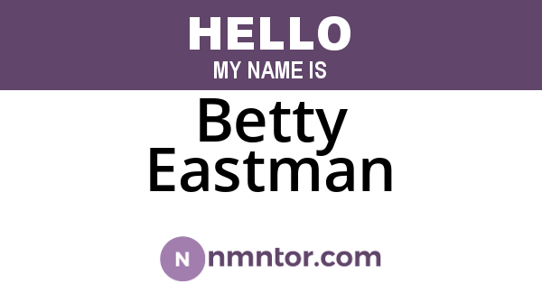 Betty Eastman
