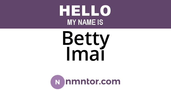 Betty Imai