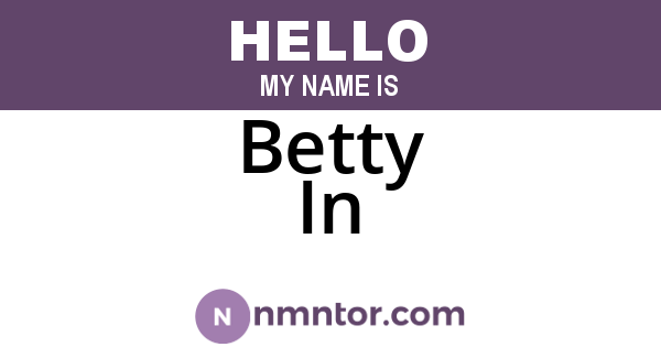 Betty In
