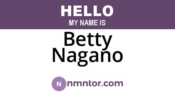 Betty Nagano
