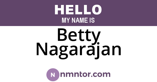 Betty Nagarajan