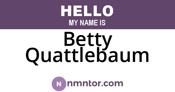 Betty Quattlebaum