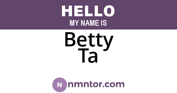 Betty Ta