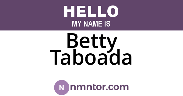 Betty Taboada