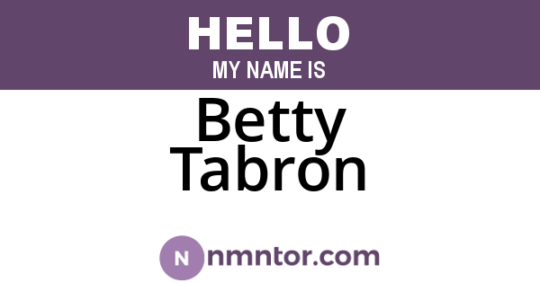 Betty Tabron