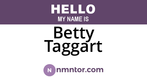 Betty Taggart