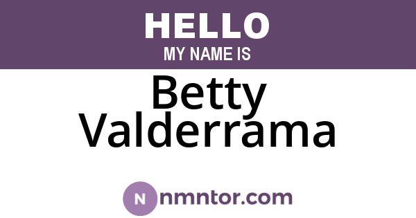 Betty Valderrama