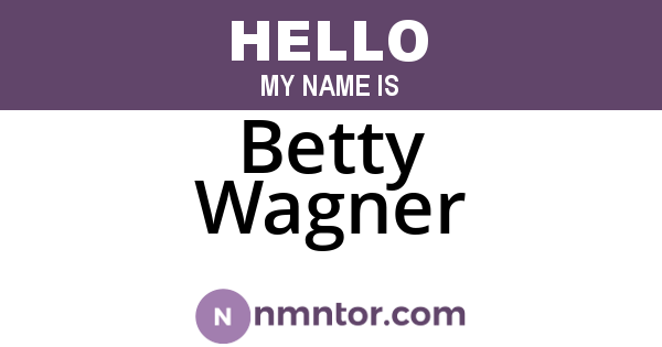 Betty Wagner