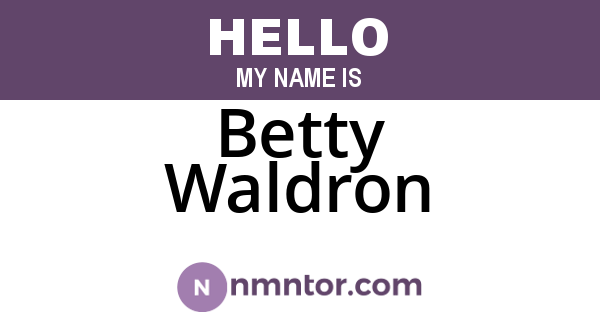 Betty Waldron