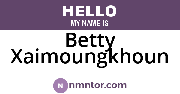 Betty Xaimoungkhoun