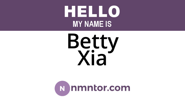 Betty Xia