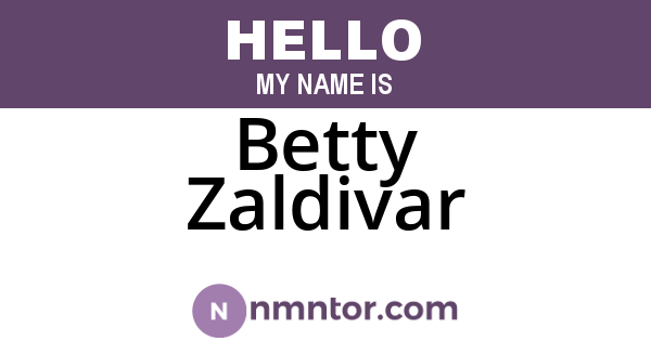 Betty Zaldivar