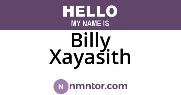 Billy Xayasith