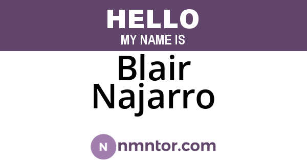 Blair Najarro