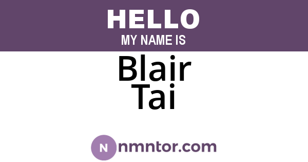 Blair Tai