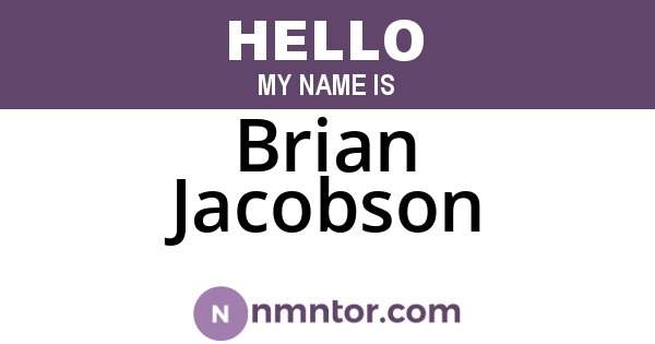 Brian Jacobson