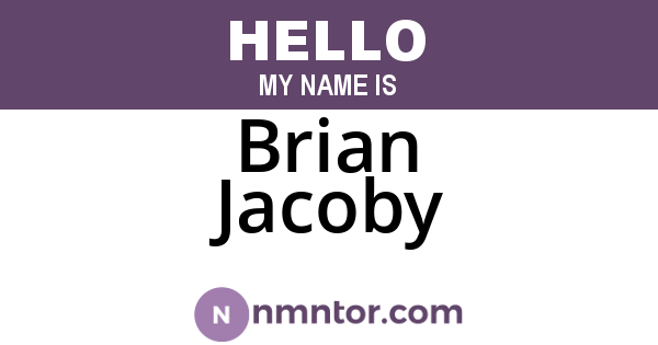 Brian Jacoby