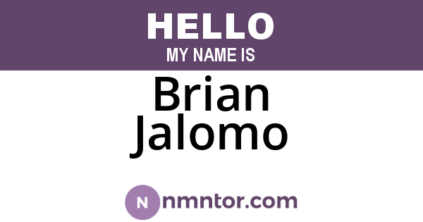 Brian Jalomo