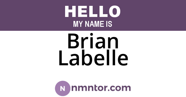 Brian Labelle