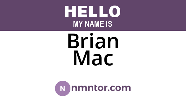 Brian Mac