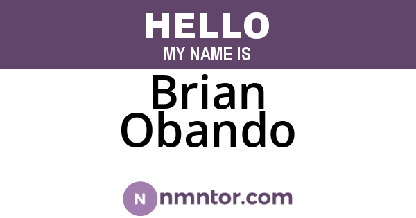 Brian Obando