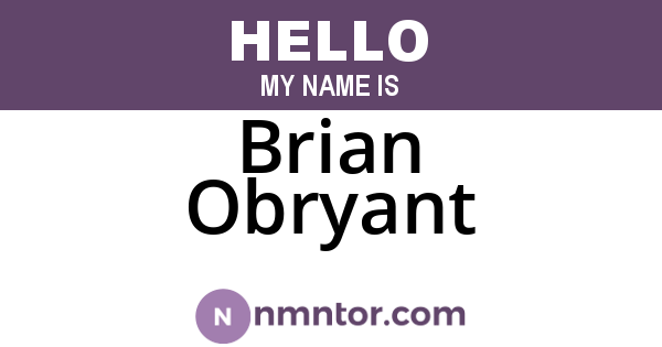 Brian Obryant