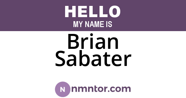 Brian Sabater