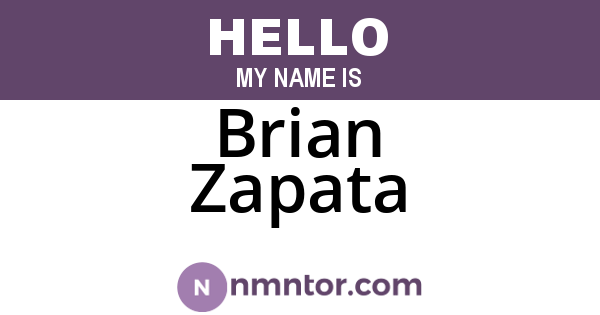 Brian Zapata