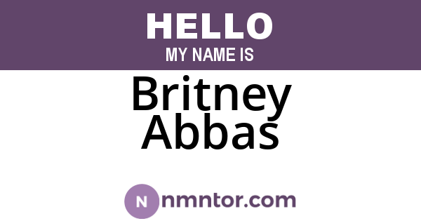 Britney Abbas