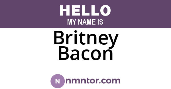 Britney Bacon