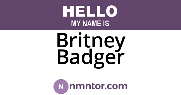 Britney Badger