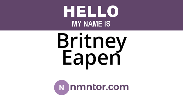 Britney Eapen