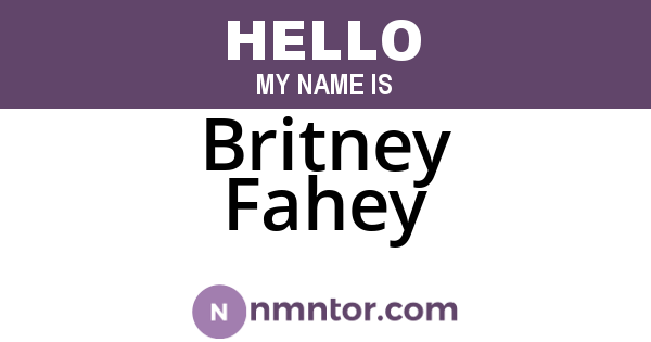 Britney Fahey