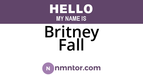 Britney Fall