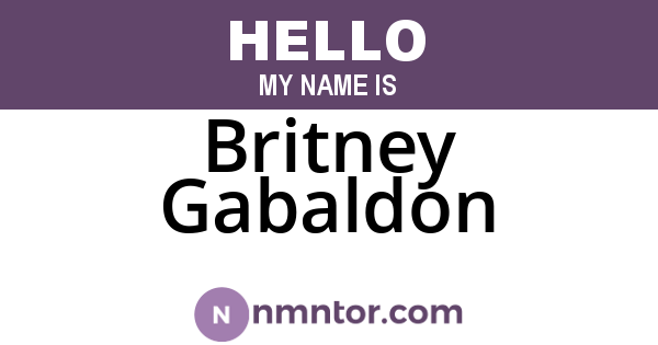 Britney Gabaldon
