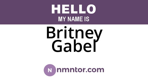 Britney Gabel