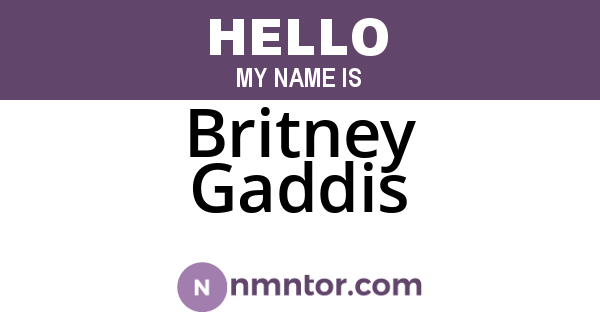 Britney Gaddis
