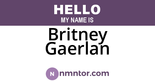 Britney Gaerlan