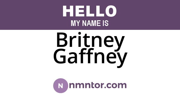 Britney Gaffney