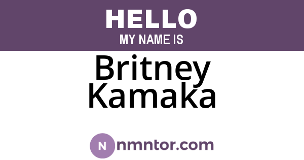 Britney Kamaka