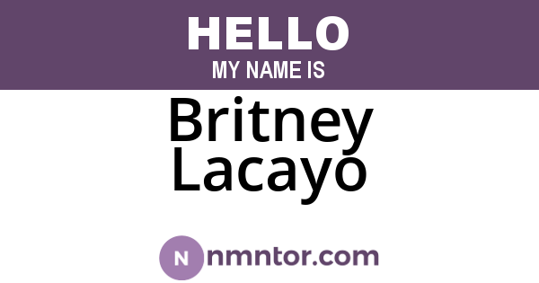 Britney Lacayo