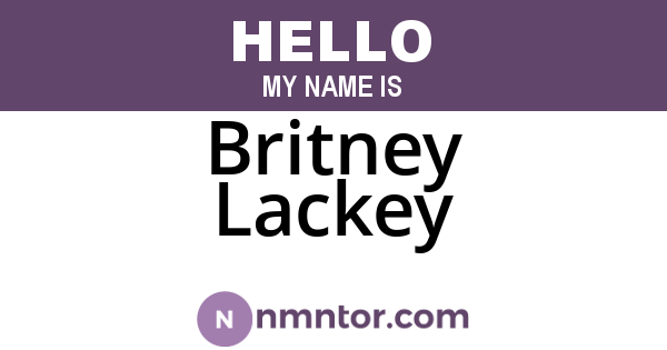 Britney Lackey