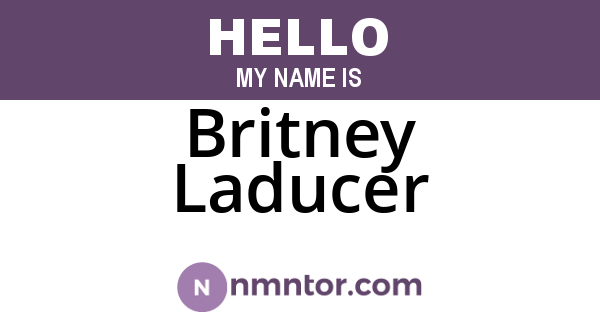 Britney Laducer