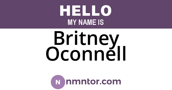 Britney Oconnell