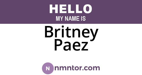 Britney Paez