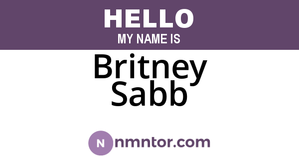 Britney Sabb