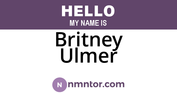 Britney Ulmer